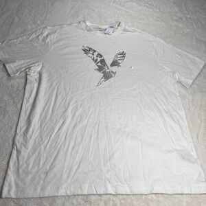 American Eagle Outfitters Mens White Eagle Graphic T Shirt Standard Fit Large‎
